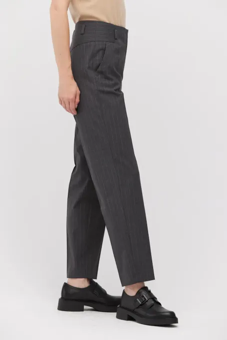 Graue Wollhose mit Nadelstreifen für Anzug - Patrizia Aryton