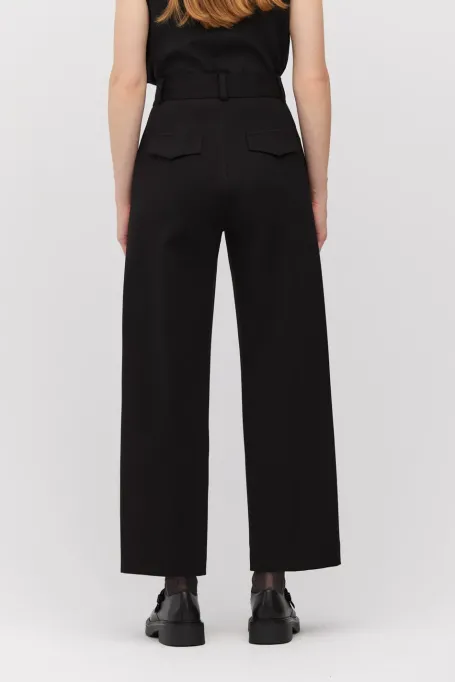 Schwarze Hose mit weiter Beinweite - Patrizia Aryton