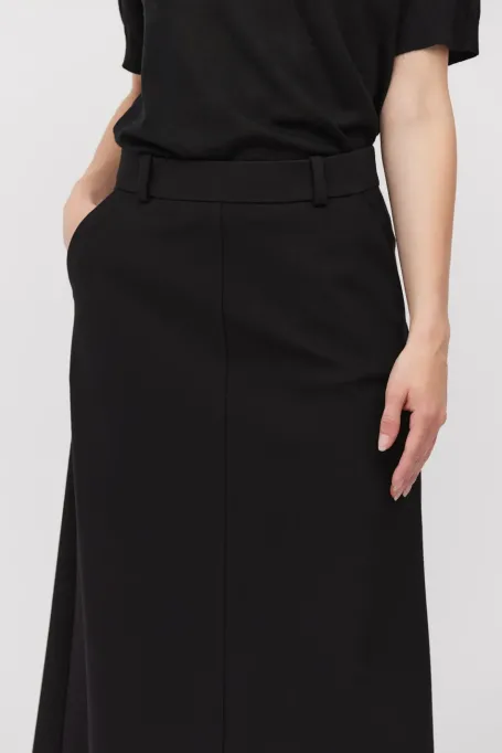 Schwarzer Midirock - Patrizia Aryton