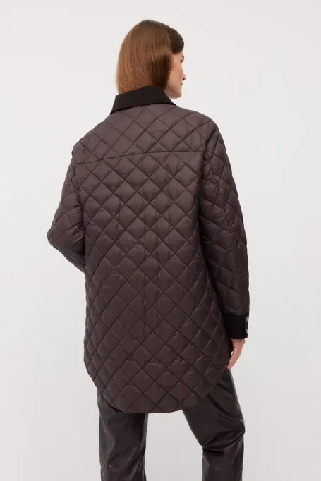 Gesteppte Daunenjacke mit Kragen