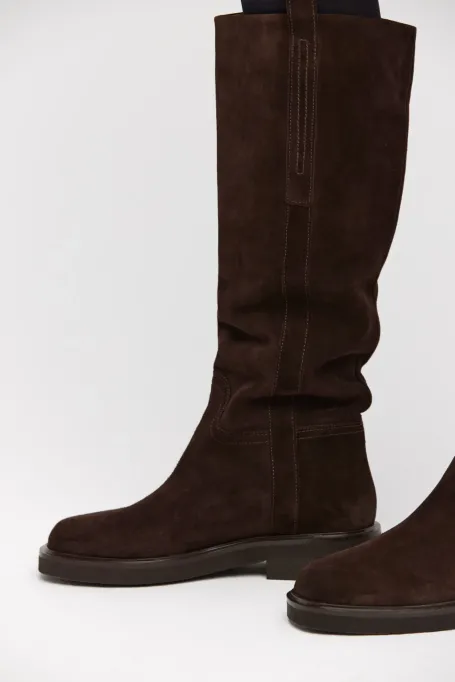 Braune Velourslederstiefel - Patrizia Aryton