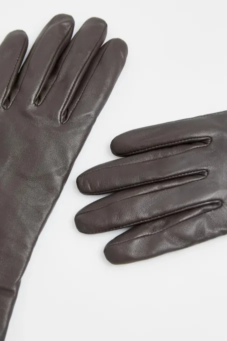 Braune Lederhandschuhe