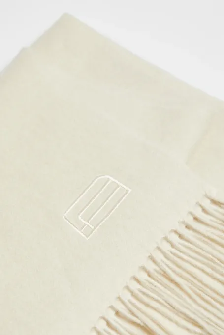 Weißer Schal mit Kaschmir