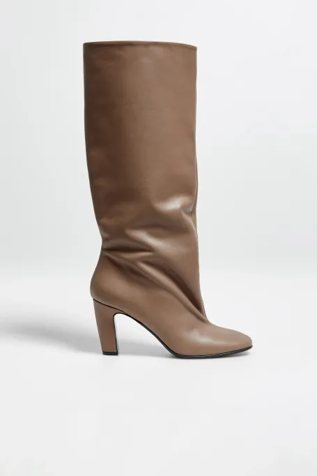 Braune Stiefel mit weitem Schaft - Patrizia Aryton