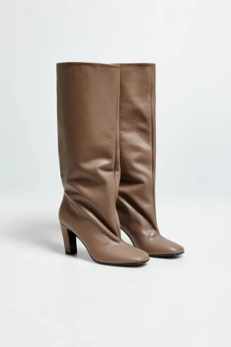 Braune Stiefel mit weitem Schaft - Patrizia Aryton