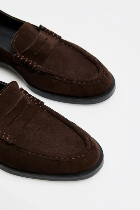 Braune Loafers aus Wildleder - Patrizia Aryton