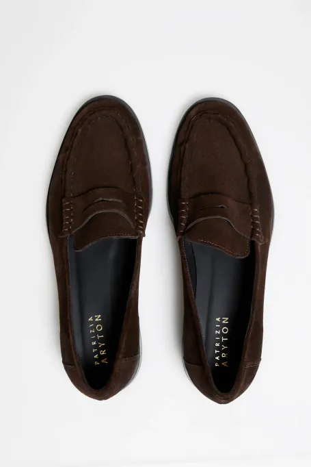 Braune Loafers aus Wildleder - Patrizia Aryton