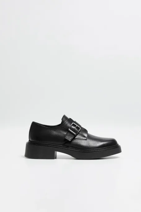 Schwarze Monk-Schuhe