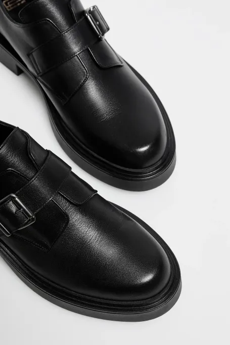 Schwarze Monk-Schuhe