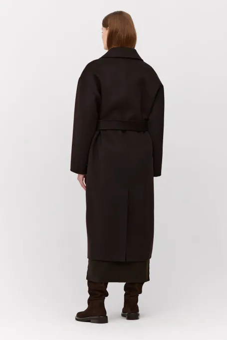 Brauner, zweireihiger, doppelseitiger Mantel mit Seide - Patrizia Aryton Brauner, zweireihiger, doppelseitiger Mantel mit Seide - Patrizia Aryton