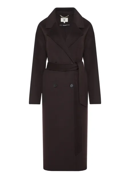 Brauner, zweireihiger, doppelseitiger Mantel mit Seide - Patrizia Aryton Brauner, zweireihiger, doppelseitiger Mantel mit Seide - Patrizia Aryton