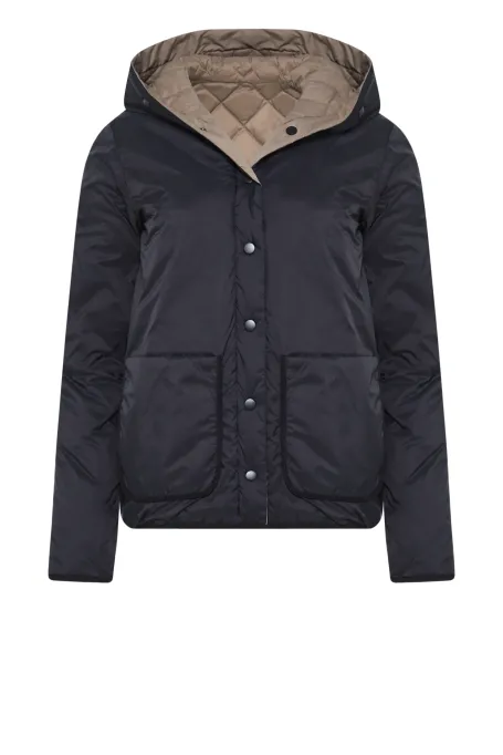 Wendbare Daunenjacke mit Kapuze