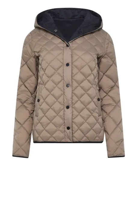 Wendbare Daunenjacke mit Kapuze