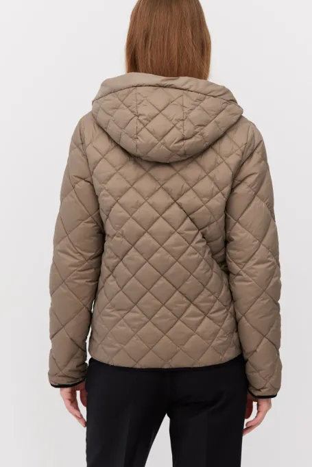 Wendbare Daunenjacke mit Kapuze