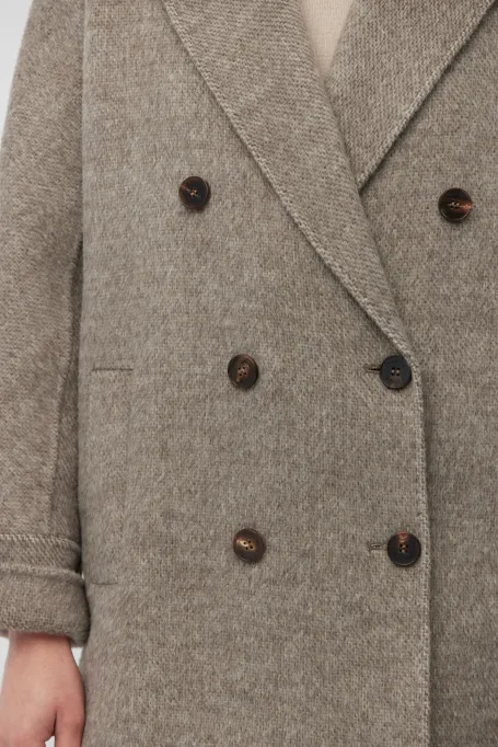 Doubleface-Jacke mit Alpakamischung