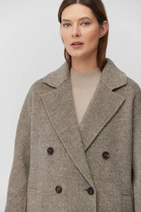 Doubleface-Jacke mit Alpakamischung