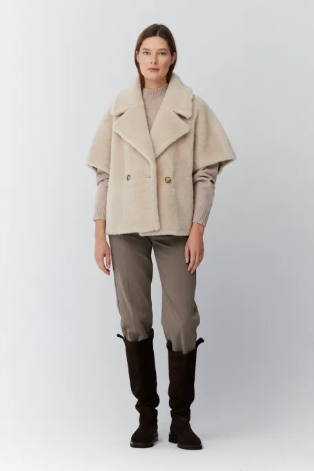 Jacke aus Teddybärwolle