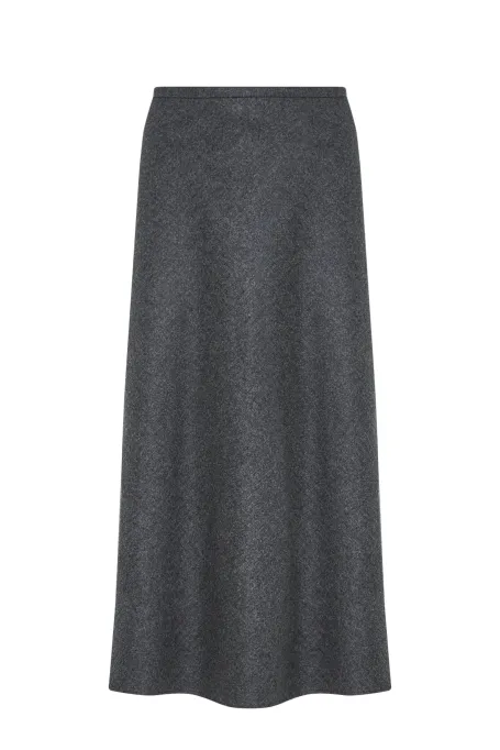 Grauer Rock mit Kaschmiranteil