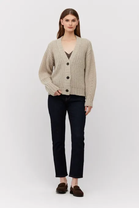 Cardigan mit Baby-Alpakawolle