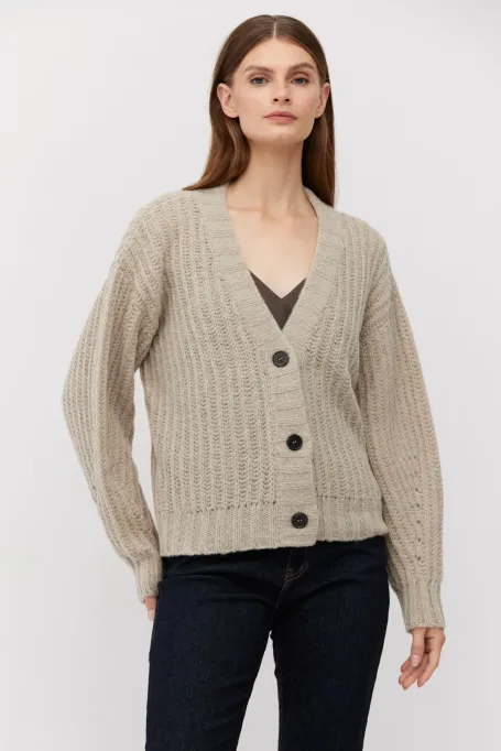 Cardigan mit Baby-Alpakawolle
