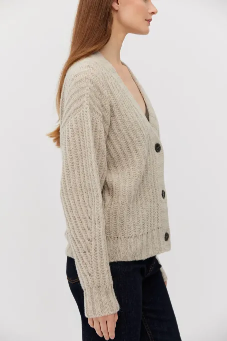 Cardigan mit Baby-Alpakawolle