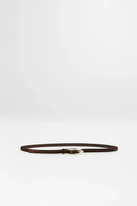 Brauner Gürtel aus echtem Leder