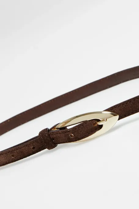 Brauner Gürtel aus echtem Leder
