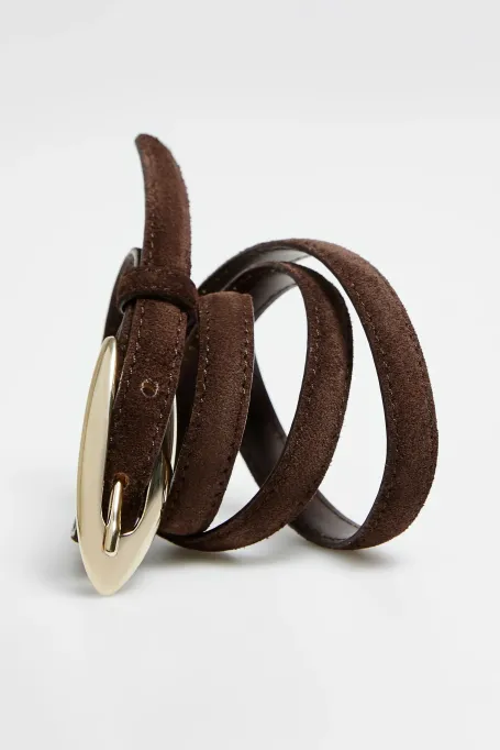 Brauner Gürtel aus echtem Leder