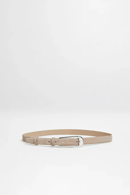 Beiger Wildledergürtel