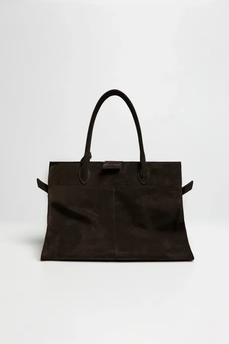 Große Tasche aus Veloursleder