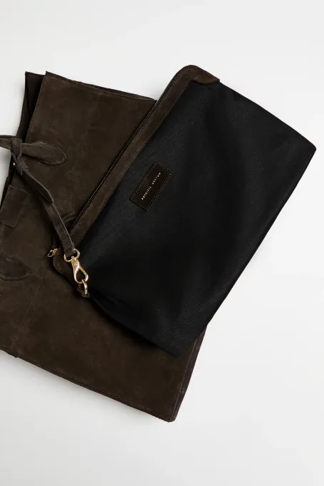 Große Tasche aus Veloursleder