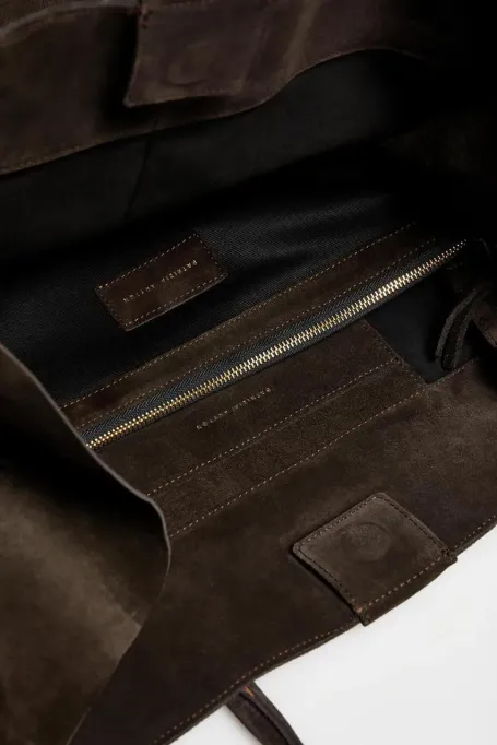 Große Tasche aus Veloursleder