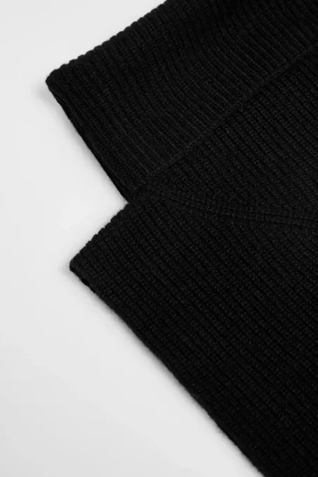 Nackenwärmer mit Rollkragen und Kaschmiranteil