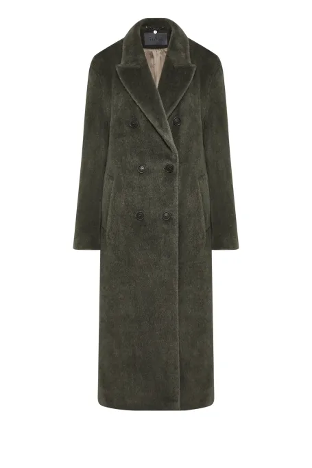 Zweireihiger Mantel aus Baby-Suri-Alpaka