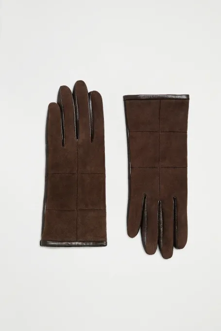 Braune Lederhandschuhe