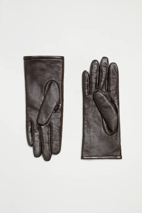 Braune Lederhandschuhe