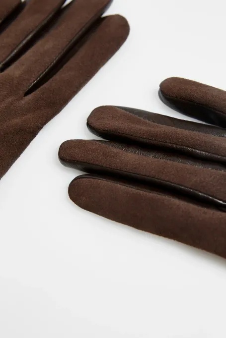 Braune Lederhandschuhe