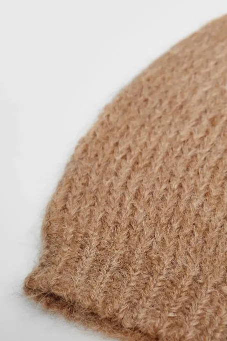 Camel-Mütze aus Merinowolle und Suri-Alpakawolle