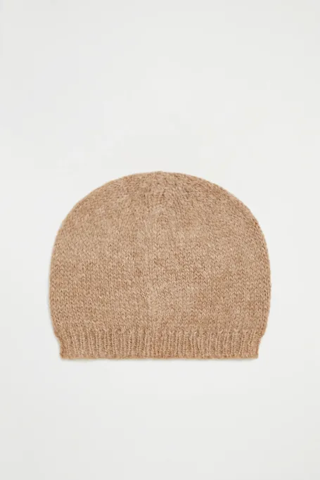Camel-Mütze aus Merinowolle und Suri-Alpakawolle