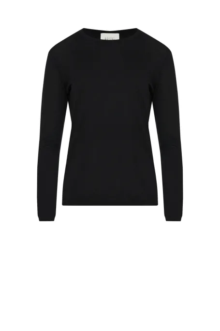 Schwarzes Merinowoll-Top Schwarzes Merinowoll-Top