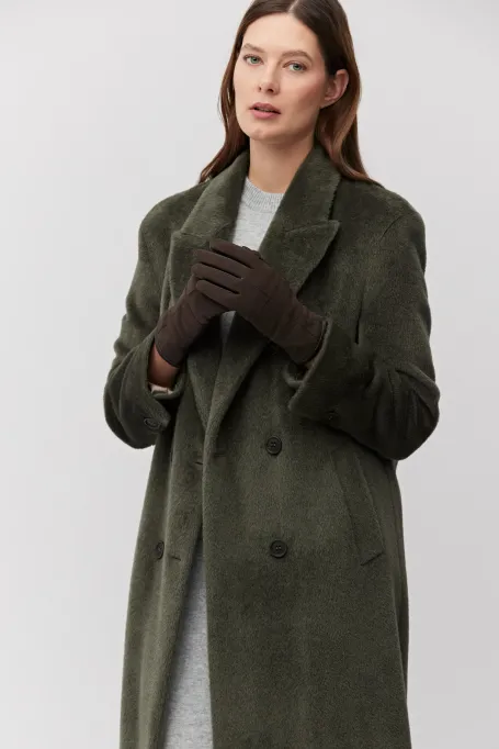 Zweireihiger Mantel aus Baby-Suri-Alpaka