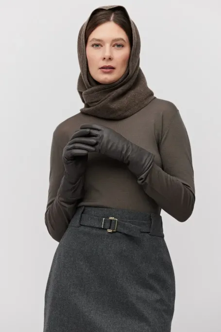 Braune Lederhandschuhe