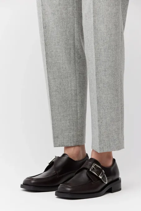 Ledermonk-Schuhe mit Schnalle