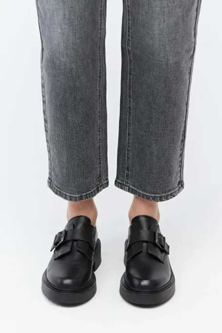 Schwarze Monk-Schuhe