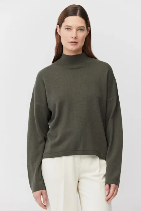 Rollkragenpullover mit Merinowolle und Kaschmir