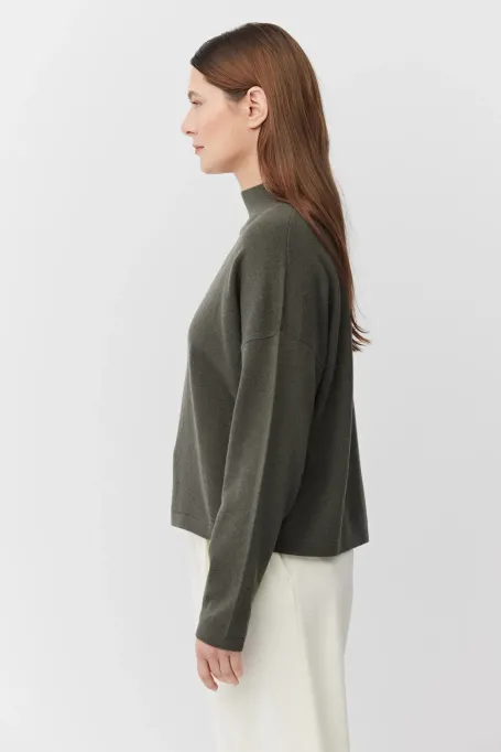 Rollkragenpullover mit Merinowolle und Kaschmir