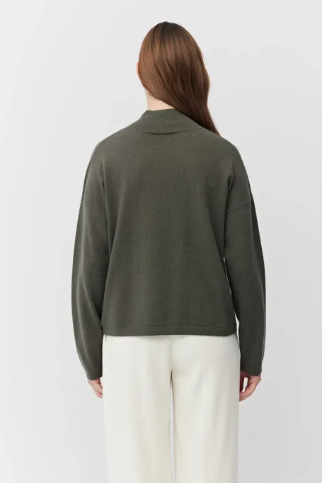 Rollkragenpullover mit Merinowolle und Kaschmir