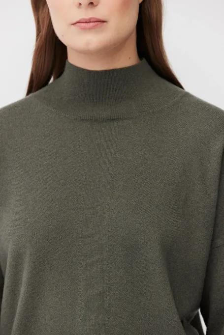 Rollkragenpullover mit Merinowolle und Kaschmir