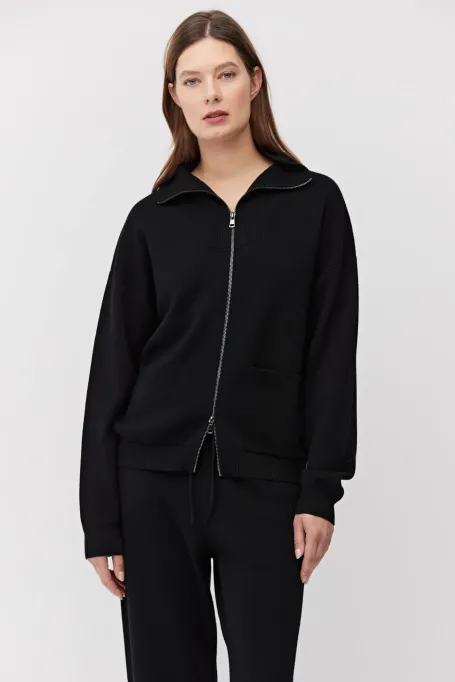 Jacke mit Reißverschluss aus Merinowolle
