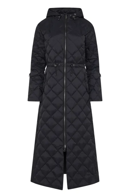 Langer Daunenparka mit Kapuze